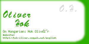 oliver hok business card